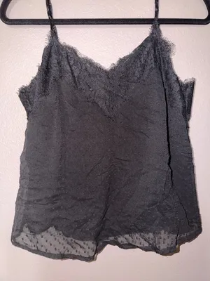 Abercrombie & Fitch Black Lace-Trim Camisole thumbnail 2