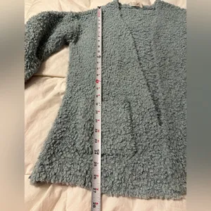 Pink Republic Textured Blue Open Front Cardigan - Size M thumbnail 9