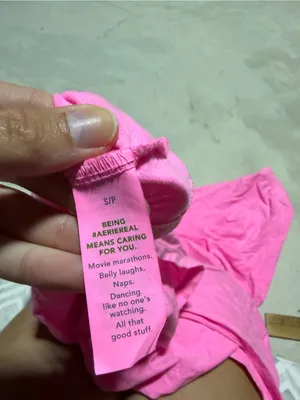 aerie Bright Pink Oversized Crew Tee small thumbnail 8