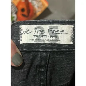 Free People We The Free Women's Black Denim Mini Skirt Size 4 Casual thumbnail 4