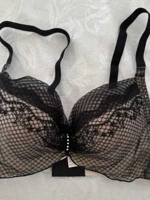 Black lace balconette bra Brown Size 34 thumbnail 1
