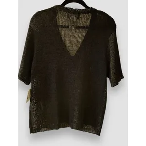Vtg Sag Harbor Woman’s Cardigan Sz Lg Black Knit 1-Button Closure SS NWT thumbnail 5