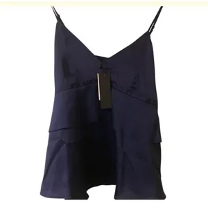 Banana Republic Royal Blue Satin Tiered Cami Tank Top NWT XS thumbnail 4