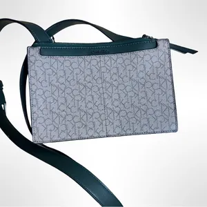 NWT Calvin Klein Green and Cream Crossbody Bag thumbnail 2