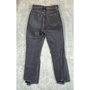 Abercrombie & Fitch 90s Ankle Straight Jeans Womens Sz 4‎ Ultra High Rise Rips thumbnail 5