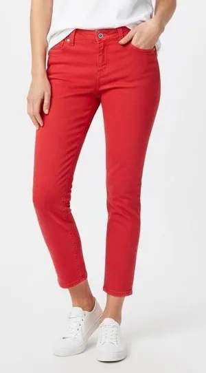 Chicos So Slimming Red Ankle Crop Jeans Pants Size 4‎ thumbnail 1