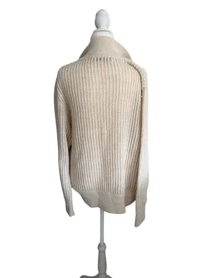 ZARA Cream Collared Sweater Size XL Womens thumbnail 2
