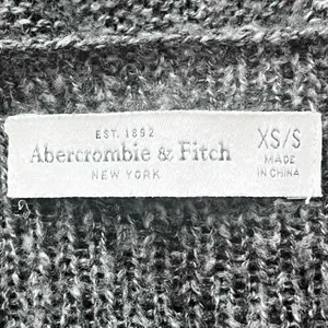 Abercrombie & Fitch Gray Knit Wool Blend V Neck Thin Sweater Size XS/S thumbnail 6