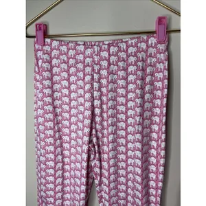 Roller Rabbit Hathi Pima Cotton Pink Elephant-Print Long-Sleeve Pajama Set XS thumbnail 3