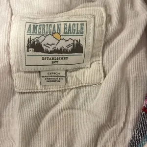 American Eagle Red & White Pattern Flannel Button Up • Small • Colorblock Plaid thumbnail 2