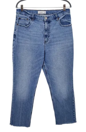 Abercrombie & Fitch 90s Slim Straight Women's Jeans Size 14 Short A&F Denim thumbnail 1