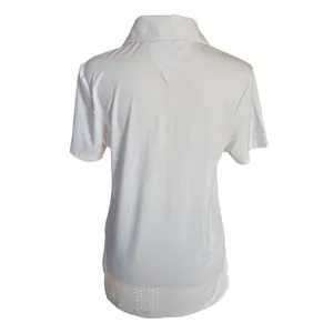 ZYIA Active women's polo shirt white short sleeve collared lightweight small thumbnail 4