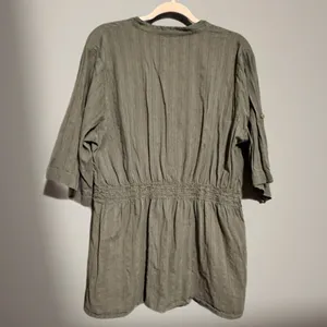 JW Woman Olive Green Ruffled Blouse thumbnail 2