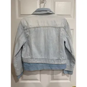Alice + Olivia Jeans Two Tone Double‎ Jacket Spring Personality Denim Blue thumbnail 6