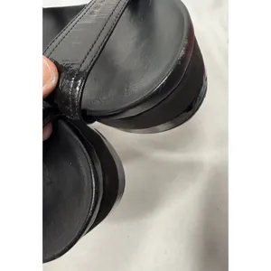 Prada Black Patent Leather Strap Sandal Shoes Wedges Size US 6.5 Y2K Festival thumbnail 3