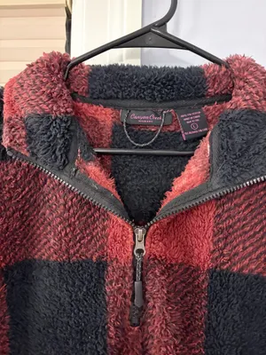 Buffalo Print 3/4 Zip Pullover Red Size L thumbnail 3