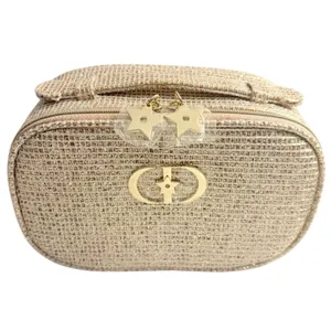 DIOR Limited Edition Holiday 2025 Cosmetic Pouch in Gold Shimmer, New in Box thumbnail 9