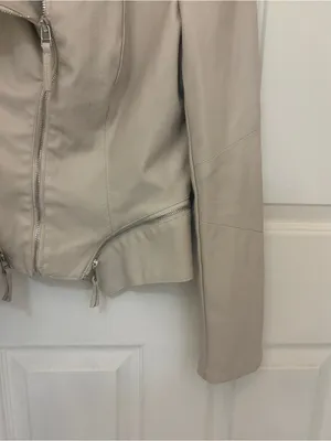 Blank NYC Faux Leather Moto Jacket in Vanilla Latte thumbnail 9