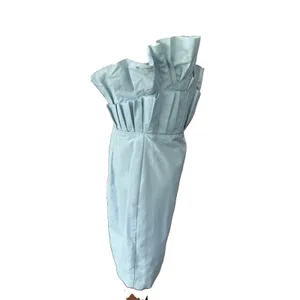 DO + BE Strapless Pleated Ruffle Mini Dress Light Blue Size Large Party Bodycon thumbnail 7