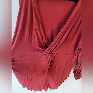 Free People Women’s Shimmy Shake Cowboy Deep V‎ Back Top Size Medium thumbnail 4