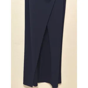 Lulus Formal Dress Sz M Navy Blue Maxi Surplice Ruched Side Slit Wedding Guest thumbnail 4