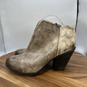 Freebird by Steven Detroit Ankle Boots Bootie‎ Distressed Brown Boho Women's 10 thumbnail 3