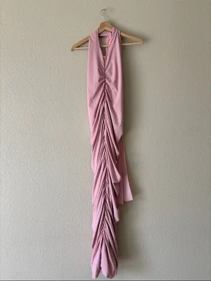 Petal & Pup Reia One Shoulder Body Con Dress w/ Ruched Sides, Draping Scarf- NWT thumbnail 5
