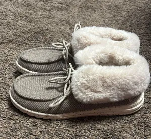 Fuzzy Hey Dude Shoes thumbnail 1