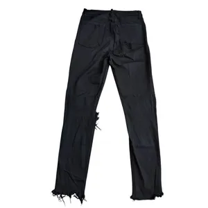 Reformation Size 29 High Rise Frayed Hem Jeans Black Distressed Stretch‎ Grunge thumbnail 9