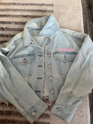 PacSun Playboy Jean Jacket Cropped thumbnail 1