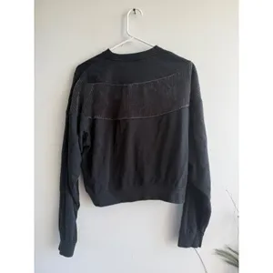 Nike Womens Sportswear Black Corduroy Chevron Cropped Sweatshirt Small‎ 3414 thumbnail 3