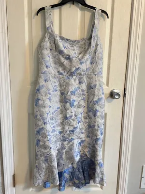 NWT JJ's House Avera Jacquard Floral Midi Dress, Size XL thumbnail 3