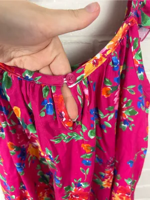 Petite Plume Pink Floral Casual Cotton Midi Dress Size M thumbnail 9