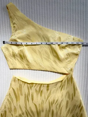 Runaway The Label Etta One-Shoulder Cutout Mini Slip Dress in Butter Yellow thumbnail 7