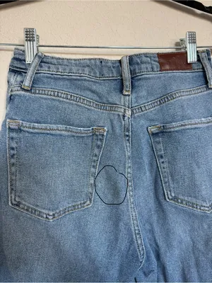 Hollister‎ Ultra High Rise Dad Jeans 25 Distressed Denim Straight Leg Pants 1R thumbnail 5