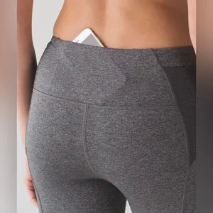 Lululemon Free Runner Crop Heathered Black Gray Women’s Size 8 thumbnail 4