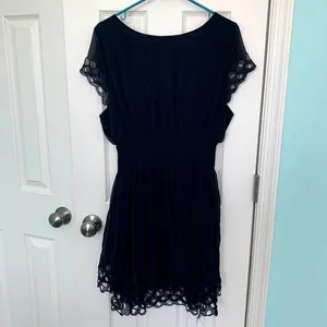 Bar III Black‎ Smocked Waist Mini Dress Women's Size 2XL thumbnail 5