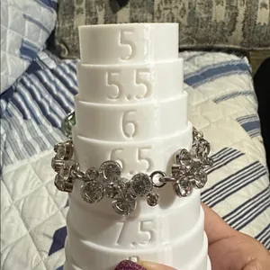 Paparazzi Silver Blossom Bracelet thumbnail 2