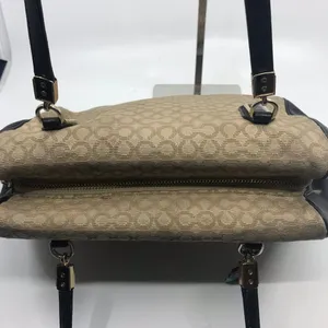COACH Customized Tan Black Fabric Shoulder Bag thumbnail 7