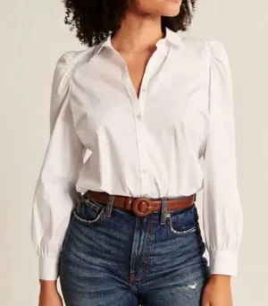 White Button Up Bodysuit thumbnail 1