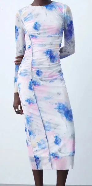 Mesh watercolor dress thumbnail 1