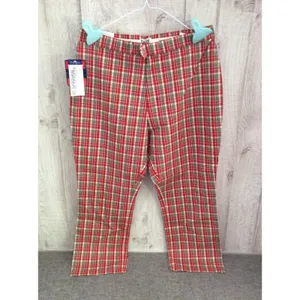 Wrangler Twenty X Red Green Plaid Stretch Casual Pants Womens 11 Average thumbnail 2