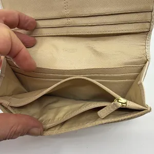 Coach Signature C Flap Beige Canvas Wallet thumbnail 6