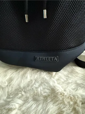 Athleta Diem Black Neoprene Bucket Bag Backpack thumbnail 2