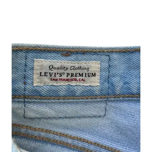 Levi’s Premium Wedgie Short Raw Hem Distressed Light Blue Denim Shorts 25 thumbnail 6