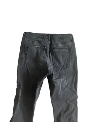 FREE PEOPLE Black Frayed Cigarette Ankle Jeans Size 27 thumbnail 4