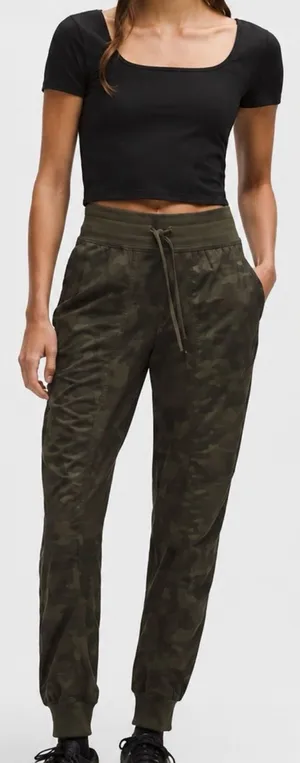 lululemon Dance Studio Mid-Rise Jogger Full Length Camo Pants Size 8 thumbnail 1