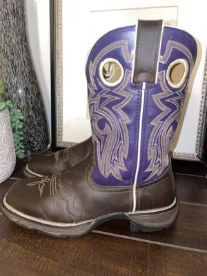 Durango Lady Rebel Purple Brown Western Cowboy Boots Womens 7.5 thumbnail 1