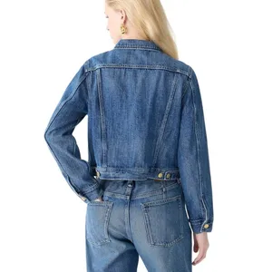 J Crew Jacket Women XXS Blue Indigo Classic Denim Button Front Jean Outdoor‎ thumbnail 3