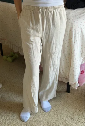 Thirty Years Linen Pants Tan thumbnail 2